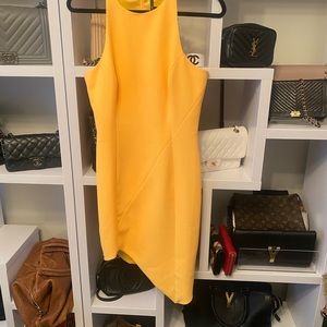 Jay Godfrey yellow asymmetrical dress size 6
